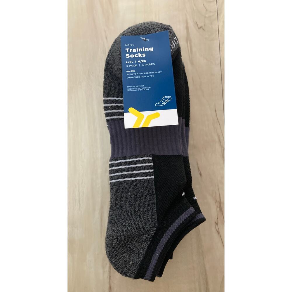 Men's Training Socks L/XL 3 Pack Mesh Ankle Socks- NWT